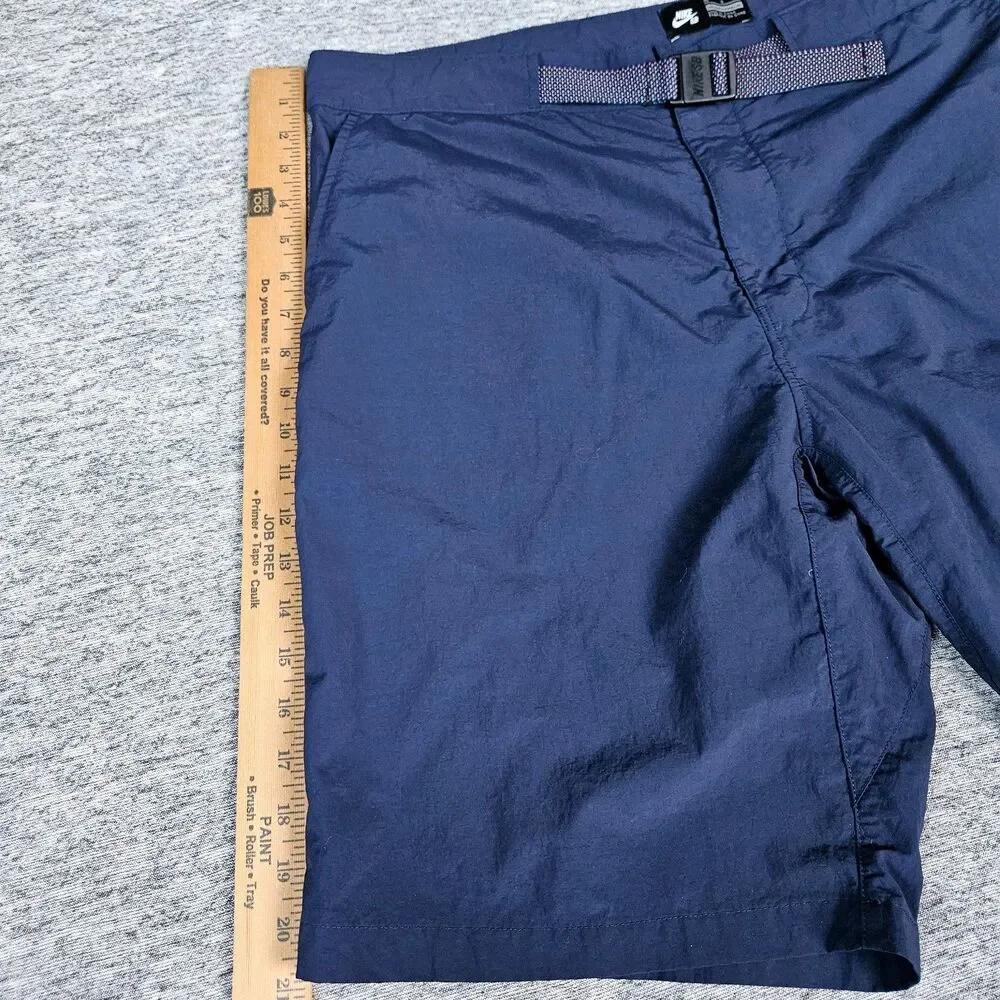 Nike SB Shorts Everett Tech Skateboarding Belted Size 36 Navy 807550-451